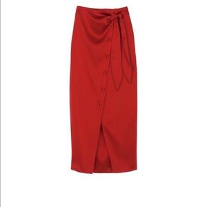 NANUSHKA Aries Satin Wrap Skirt